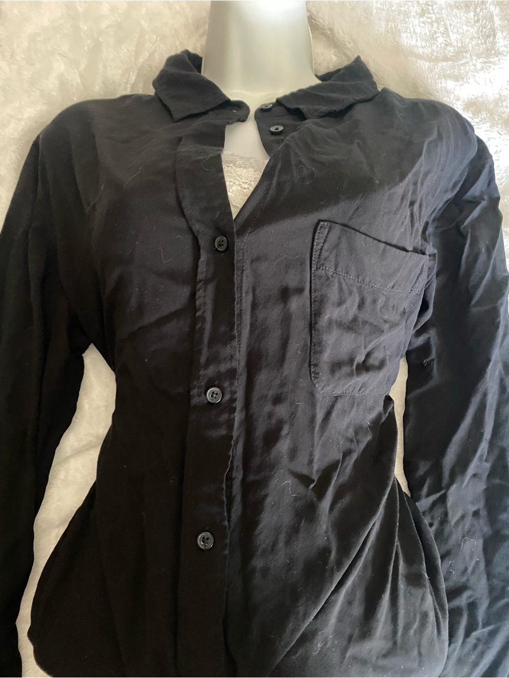 Banana Republic Classic Black Button-Up Women's Top